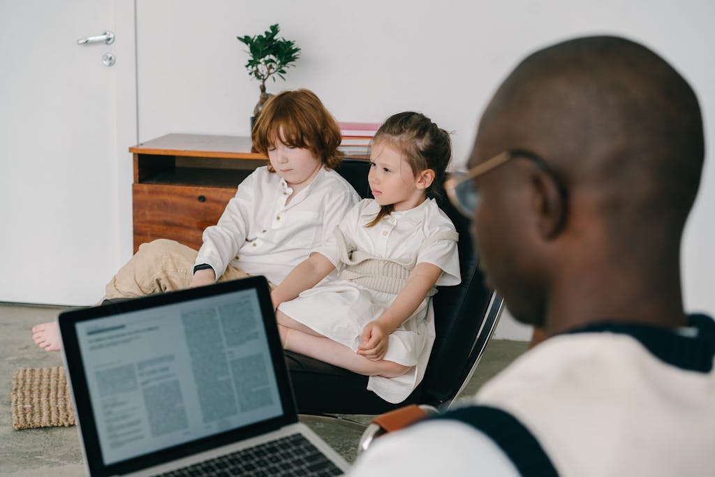 Two Children having a Counseling